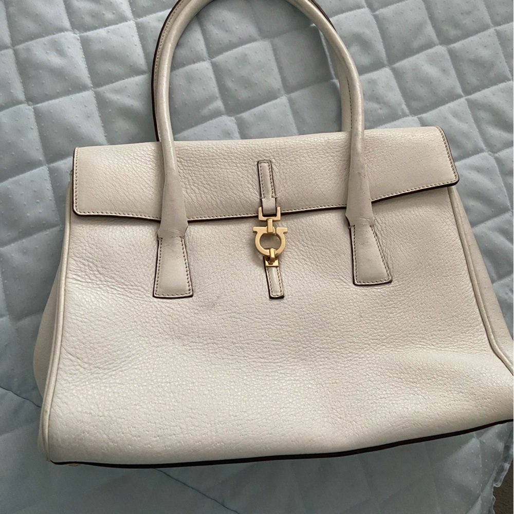Ferragamo white purse
